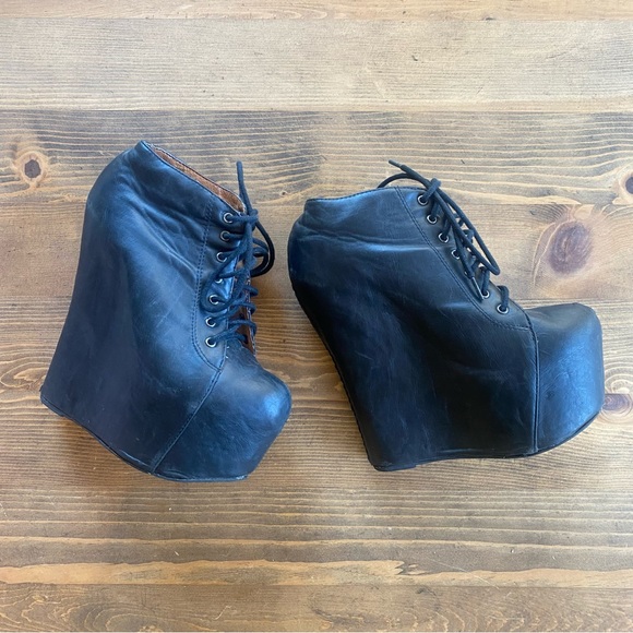 Jeffrey Campbell Platform Leather Booties - Picture 1 of 4